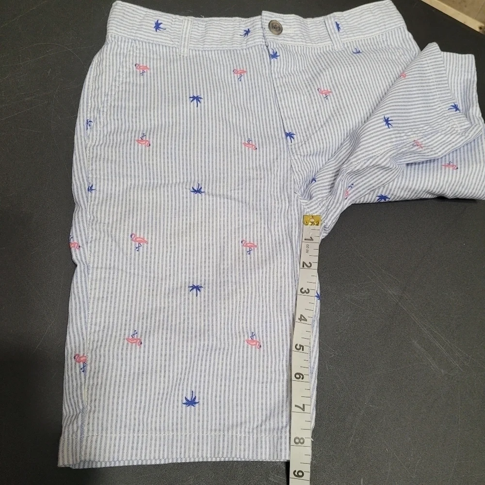 Children's Place Flamingo Striped Chino Shorts Size 12‎